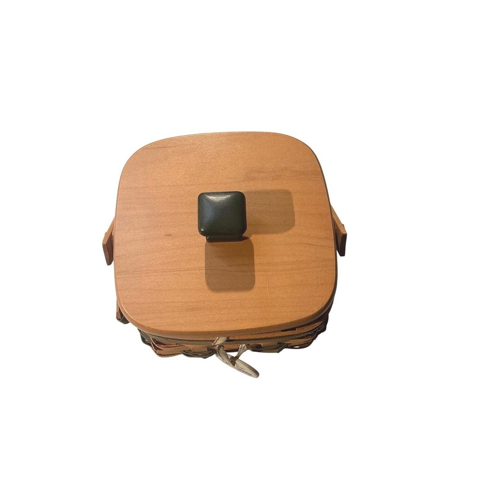 Longaberger 2000 Let It Snow‎ Tree Trimming Basket with Lid and Tag Miniature